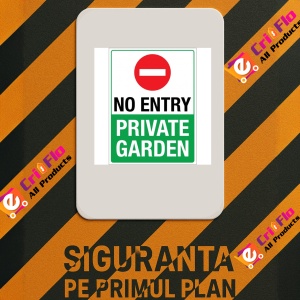 Indicator No entry private garden, Sticker autocolant - Img 2