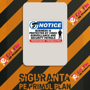 Indicator Notice Business Is Protected By Video Surveillance Sign, Sticker autocolant - Img 2