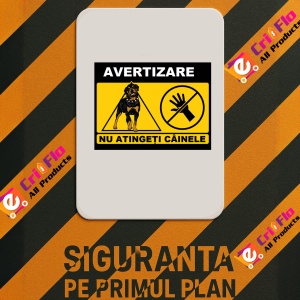 Indicator Nu atingeti cainele, Sticker autocolant - Img 2