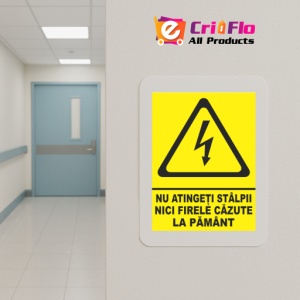 Indicator Nu atingeti stalpii nici firele cazute la pamant, Sticker autocolant - Img 5