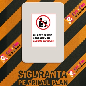 Indicator Nu este permis consumul de alcool la volan, Sticker autocolant - Img 2