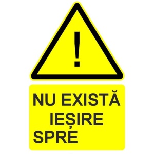 Indicator nu exista iesire spre indicator de avertizare, Sticker autocolant