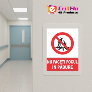 Indicator Nu faceti focul in padure, Sticker autocolant - Img 5
