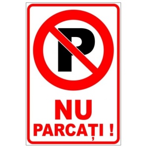 Indicator Nu parca, Sticker autocolant