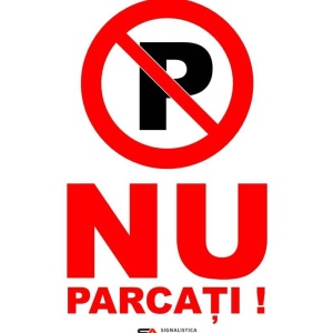 Indicator nu parcati indicator de interzicere, Sticker autocolant