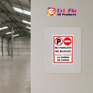 Indicator Nu Parcati Nu Blocati Accesul Intrarea La Ghena de Gunoi, Sticker autocolant - Img 3
