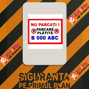 Indicator Nu parcati parcare platita personalizata, Sticker autocolant - Img 2
