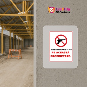 Indicator Nu se permite arme de foc pe aceasta proprietate, Sticker autocolant - Img 5
