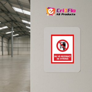 Indicator Nu va rezemati de vitrina, Sticker autocolant - Img 3