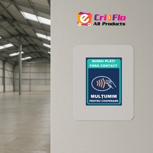 Indicator Numai plati fara contact plata cu card, Sticker autocolant - Img 3