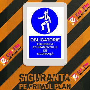 Indicator Obligatorie folosirea echipamentului de siguranta indicator de obligativitate, Sticker autocolant - Img 3