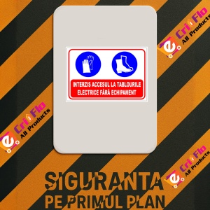 Indicator Panou interzis accesul la tablourile electrice fara echipament, Sticker autocolant - Img 2