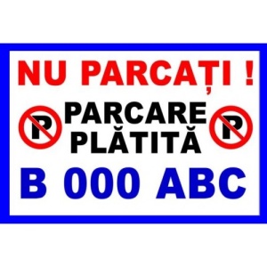 Indicator Parcari platite personalizate, Sticker autocolant