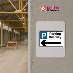 Indicator Parking this way sign, Sticker autocolant - Img 5