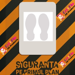 Indicator Pas alb din autocolant set 2 bucati, Sticker autocolant - Img 2