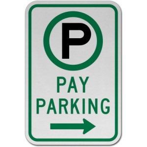 Indicator Pay Parking Signs, Sticker autocolant