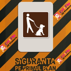 Indicator pentru animale de companie in lesa, Sticker autocolant - Img 2