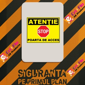 Indicator Pentru atentie stop poarta de acces, Sticker autocolant - Img 2