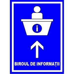 Indicator Pentru birou de informatii, Sticker autocolant