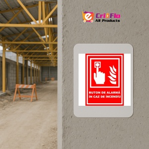 Indicator Pentru buton de alarma in caz de incendiu, Sticker autocolant - Img 5