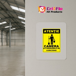 Indicator Pentru camera cu produsele de curatenie, Sticker autocolant - Img 3