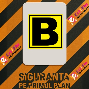 Indicator Pentru depozit litera B randul B si poarta B, Sticker autocolant - Img 2