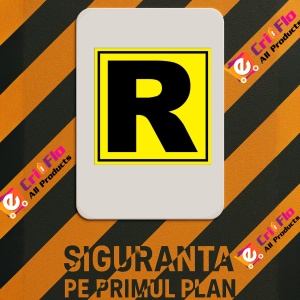 Indicator Pentru depozit litera R randul R si poarta R, Sticker autocolant - Img 2