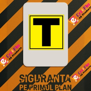 Indicator Pentru depozit litera T randul T si poarta T, Sticker autocolant - Img 2