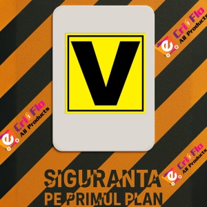 Indicator Pentru depozit litera V randul V si poarta V, Sticker autocolant - Img 2