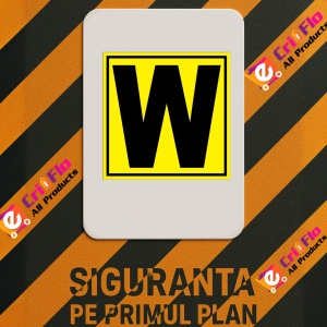 Indicator Pentru depozit litera W randul W si poarta W, Sticker autocolant - Img 2