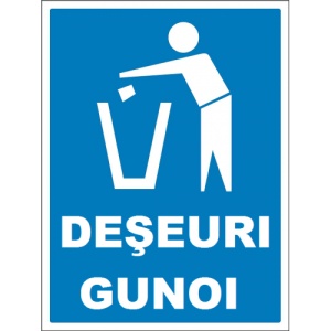 Indicator Pentru deseuri gunoi, Sticker autocolant
