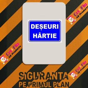 Indicator Pentru deseuri hartie, Sticker autocolant - Img 2