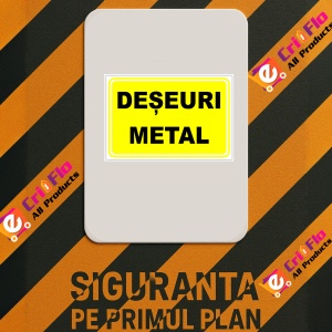 Indicator Pentru deseuri metal, Sticker autocolant - Img 2