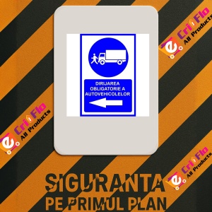 Indicator Pentru dirijarea obligatorie a autovehiculelor in stanga, Sticker autocolant - Img 2