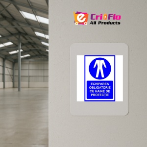 Indicator Pentru echiparea obligatorie cu haine de protectie, Sticker autocolant - Img 3