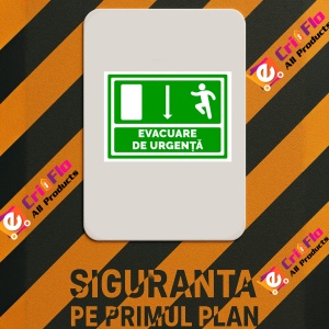 Indicator Pentru evacuare de urgenta directie in jos, Sticker autocolant - Img 2