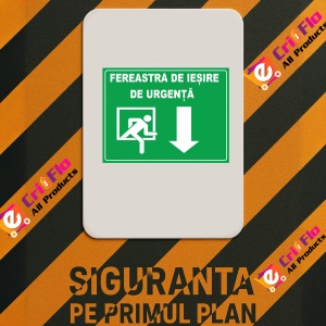 Indicator Pentru fereastra de iesire de urgenta sageata in jos, Sticker autocolant - Img 2