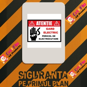 Indicator Pentru gard electric pericol de electrocutare, Sticker autocolant - Img 2