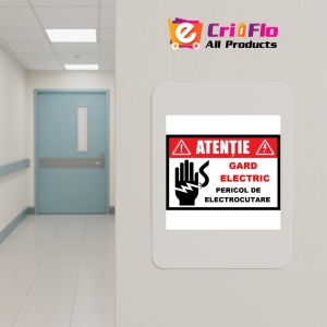 Indicator Pentru gard electric pericol de electrocutare, Sticker autocolant - Img 4