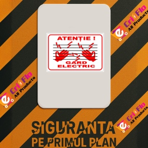Indicator Pentru gard electric, Sticker autocolant - Img 2