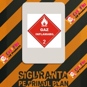 Indicator Pentru gaz inflamabil clasa 2, Sticker autocolant - Img 2