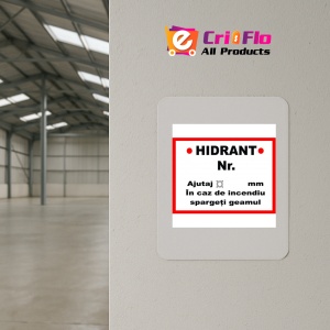 Indicator Pentru hidrant nr in caz de incendiu spargeti geamul, Sticker autocolant - Img 3