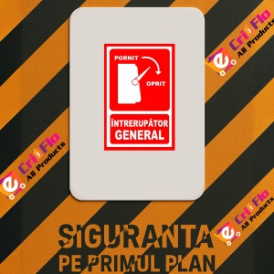 Indicator Pentru intrerupator general pornit oprit, Sticker autocolant - Img 2