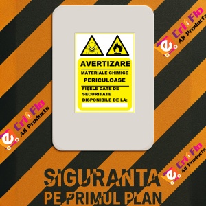 Indicator Pentru materiale chimice periculoase fise, Sticker autocolant - Img 2