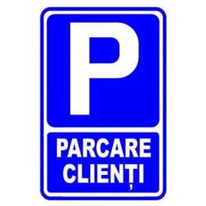Indicator Pentru parcare clienti, Sticker autocolant