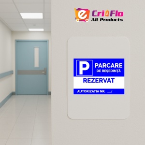 Indicator Pentru parcare de resedinta cu numar de autorizatie, Sticker autocolant - Img 4