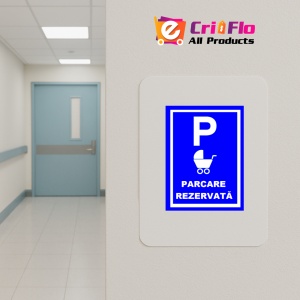 Indicator Pentru parcare rezervata parintilor cu caruturi cu copii, Sticker autocolant - Img 4