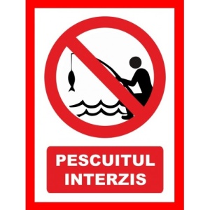 Indicator Pentru pescuitul interzis, Sticker autocolant