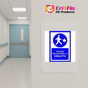 Indicator Pentru pietonii obligatoriu la dreapta, Sticker autocolant - Img 4