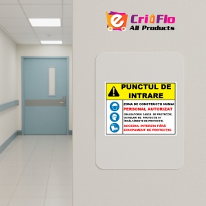 Indicator Pentru punctul de intrare pe santier, Sticker autocolant - Img 4